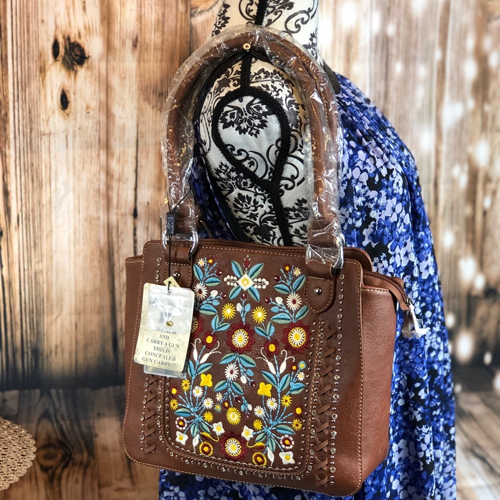 Montana West Floral Concealed Carry Satchel - Picture 5 of 5